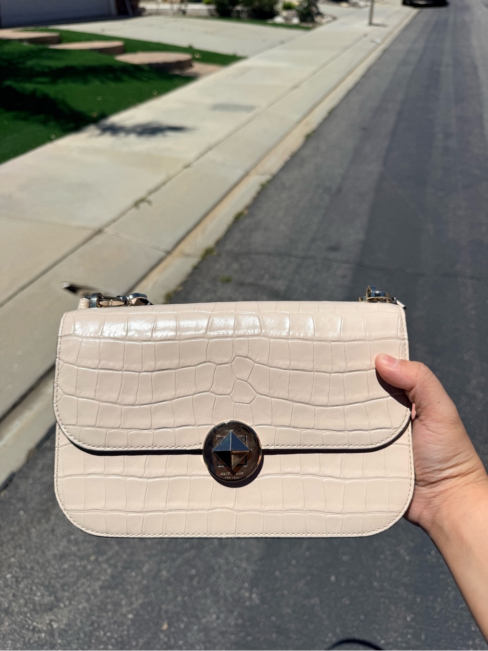 Kate Spade Audrey Croc Embossed Flap Crossbody